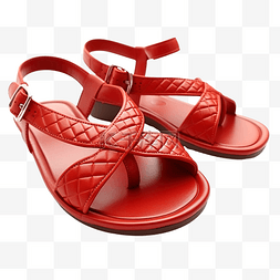 新红色凉鞋