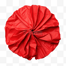 折叠的床单图片_圆形皱巴巴的红纸