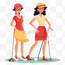 高尔夫帽子图片_女子高尔夫 向量