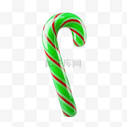 圣诞绿色拐杖糖