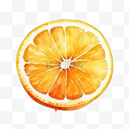 果汁四溅图片_水彩橙片