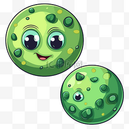 汽球图片_液泡剪贴画两个绿球细菌的两个字