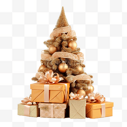 星耀20载遇见美好图片_装饰圣诞树，上面有白色隔离的礼
