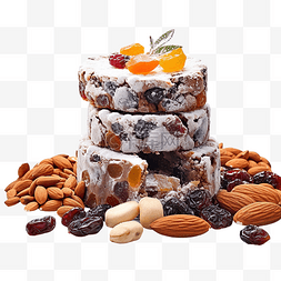 意大利馅饼图片_Panforte 蛋糕配杏仁坚果干果和浆果