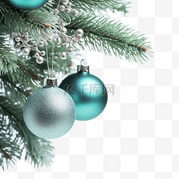 圣诞树的树枝上有美丽的装饰