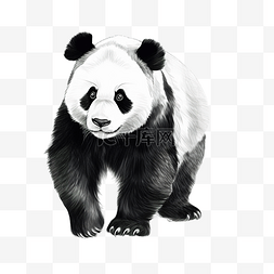 吉祥物熊猫图片_孤立的熊猫绘图
