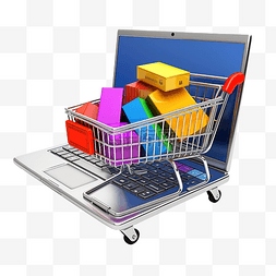 cart marketing 3d 插图