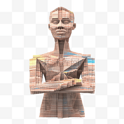 3d货币图片_由加纳塞迪笔记组成的人物形象的