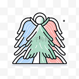 足底标志图片_天使与树标志 向量
