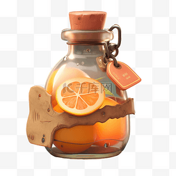 橙色药瓶 3d 建模