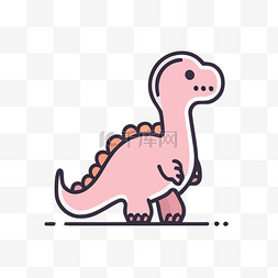 柔和的颜色孤独的粉红色恐龙 向