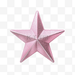 银星皇冠图片_圣诞星银色闪光搭配粉色星星3D渲