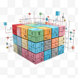 基本ui图片_3d 数学运算立方体图
