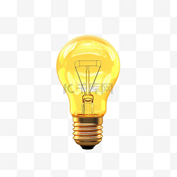 抽象商图片_黄色线框灯泡隔离商业理念提示概