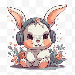 可爱耳朵贴纸图片_可爱的兔子耳朵 向量