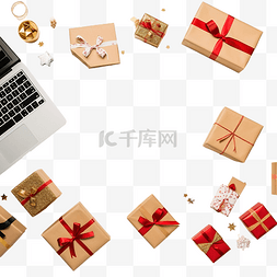 电子商务支付图片_圣诞购物时间圣诞节网上购物黑色