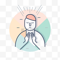 祈祷icon图片_一个男人祈祷的图标 向量