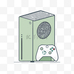 绿色的 Xbox 游戏机正在其上绘图 