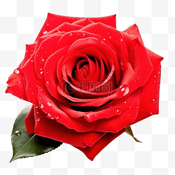 一朵红玫瑰花自然背景