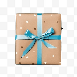 礼包赠送图片_工艺纸包装的礼品盒隔离在蓝色