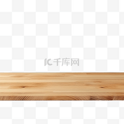 木桌前景木桌顶部前视图 3d 渲染