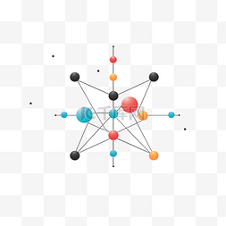 分子和原子的最小风格插图