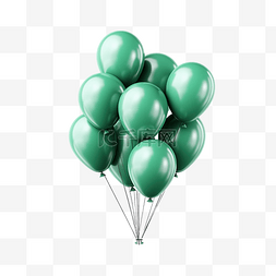绿色的卡片图片_绿色气球生日派对