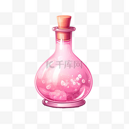 瓶子里的粉色药水插画gui元素