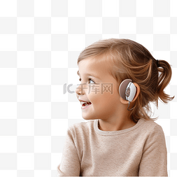 儿童助听器图片_圣诞节客厅中带有人工耳蜗助听器