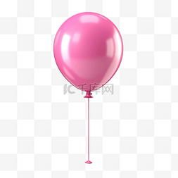 空气净化器风图片_粉色3D氦气球