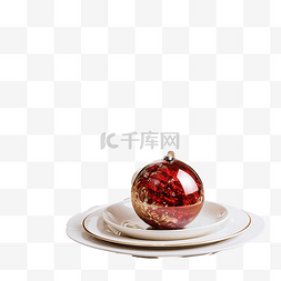 圣诞餐桌布置，白色节日装饰