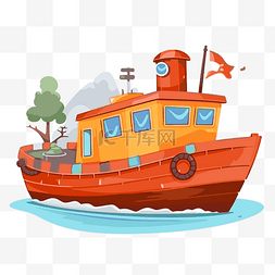 船剪贴画卡通船插图与船设计 向