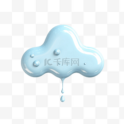 3d 渲染云与孤立的水滴