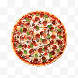 垃圾篓扁平化图片_意大利披萨像素化食物