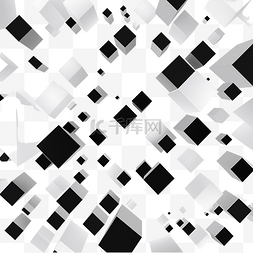 浅黑色背景图片_带有黑色立方体图案的抽象插图背