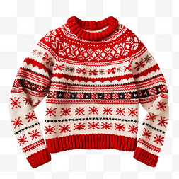 针织素材图片_有趣的传统针织圣诞毛衣，带装饰