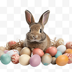 蕨类和树叶图片_复活节兔子和它的蛋