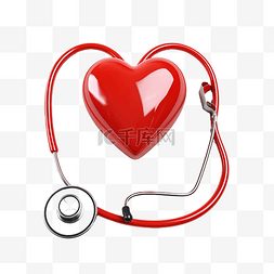 解剖学上图片_听诊器放在心脏上的插图