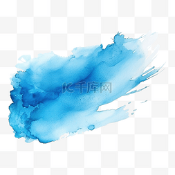 藍色水彩顏料描邊