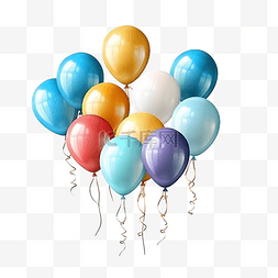 现实气球生日背景
