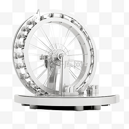 首都医科图片_现代喷泉与圆形轮侧视图概念照片