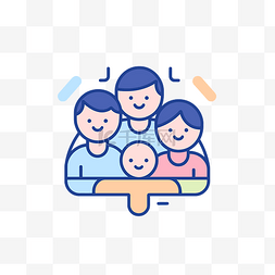 高清活动背景图片_一个家庭图标的插图 向量