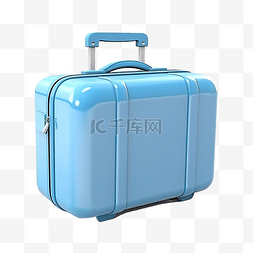 旅背景图片_3d 蓝色行李旅行旅行和假期元素装