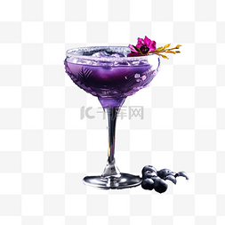 蒸汽波克图片_蓝莓马提尼是一杯满月提尼酒
