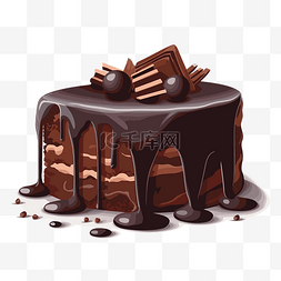 巧克力蛋糕 向量