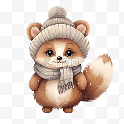 穿衣服的小熊图片_可爱的purcopine冬季动物