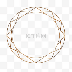 金属几何形图片_豪华金圆几何框架
