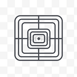 icon设计网格线图片_方形网格线图标矢量黑白插图用于