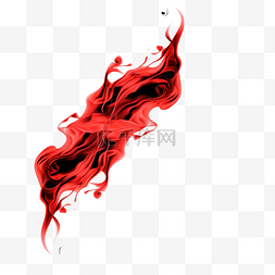 红色和黑色的火焰