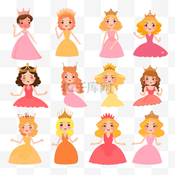 几形状图片_选美剪贴画可爱的公主有几种不同
